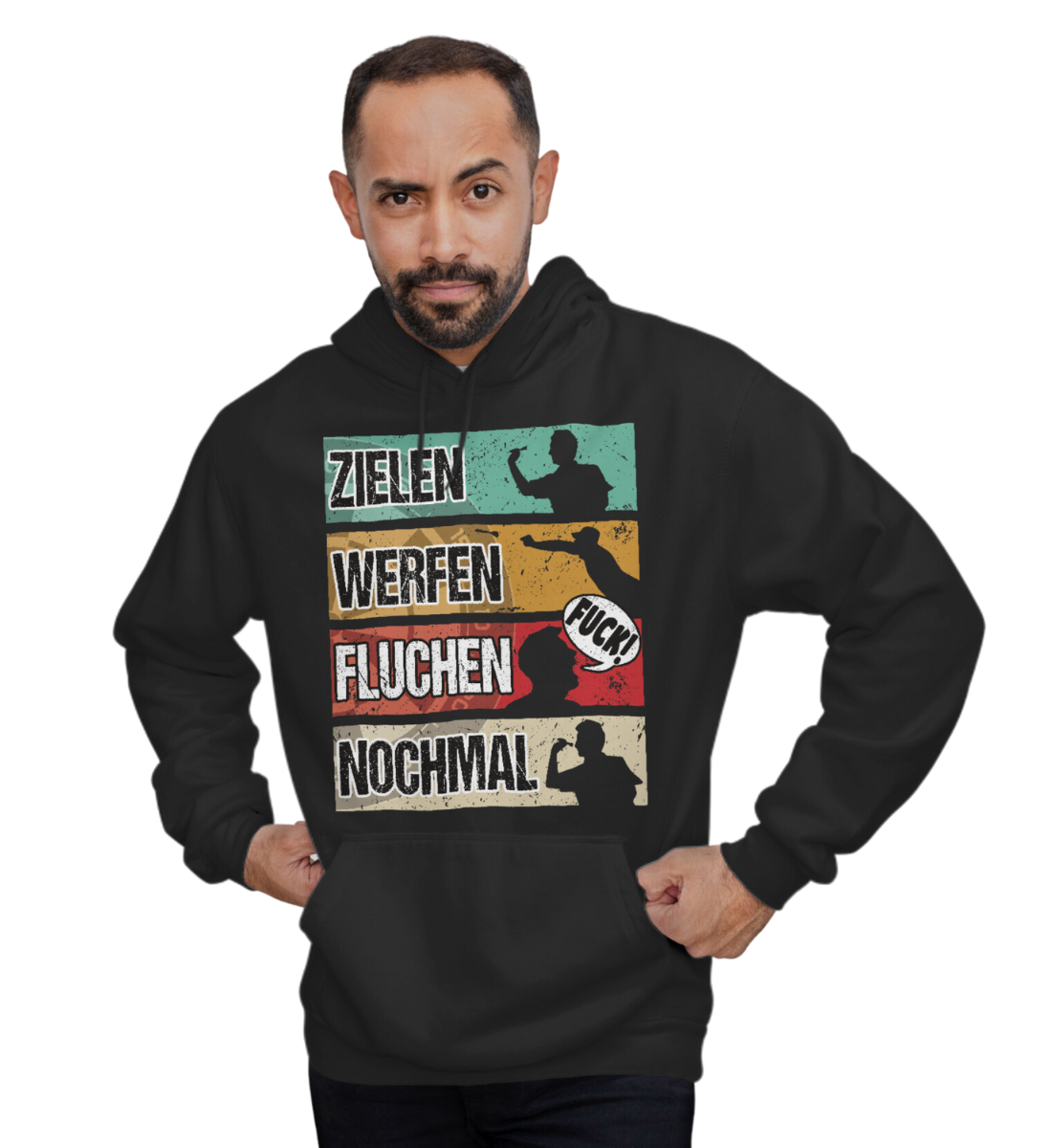 Zielen Werfen Fluchen Nochmal - Hoodie
