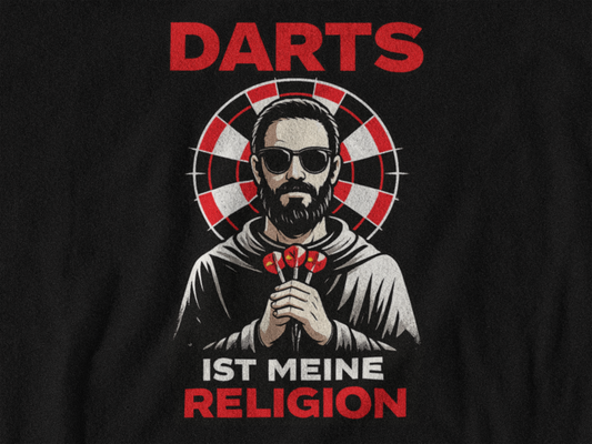Darts ist meine Religion | Unisex Dart T-Shirt