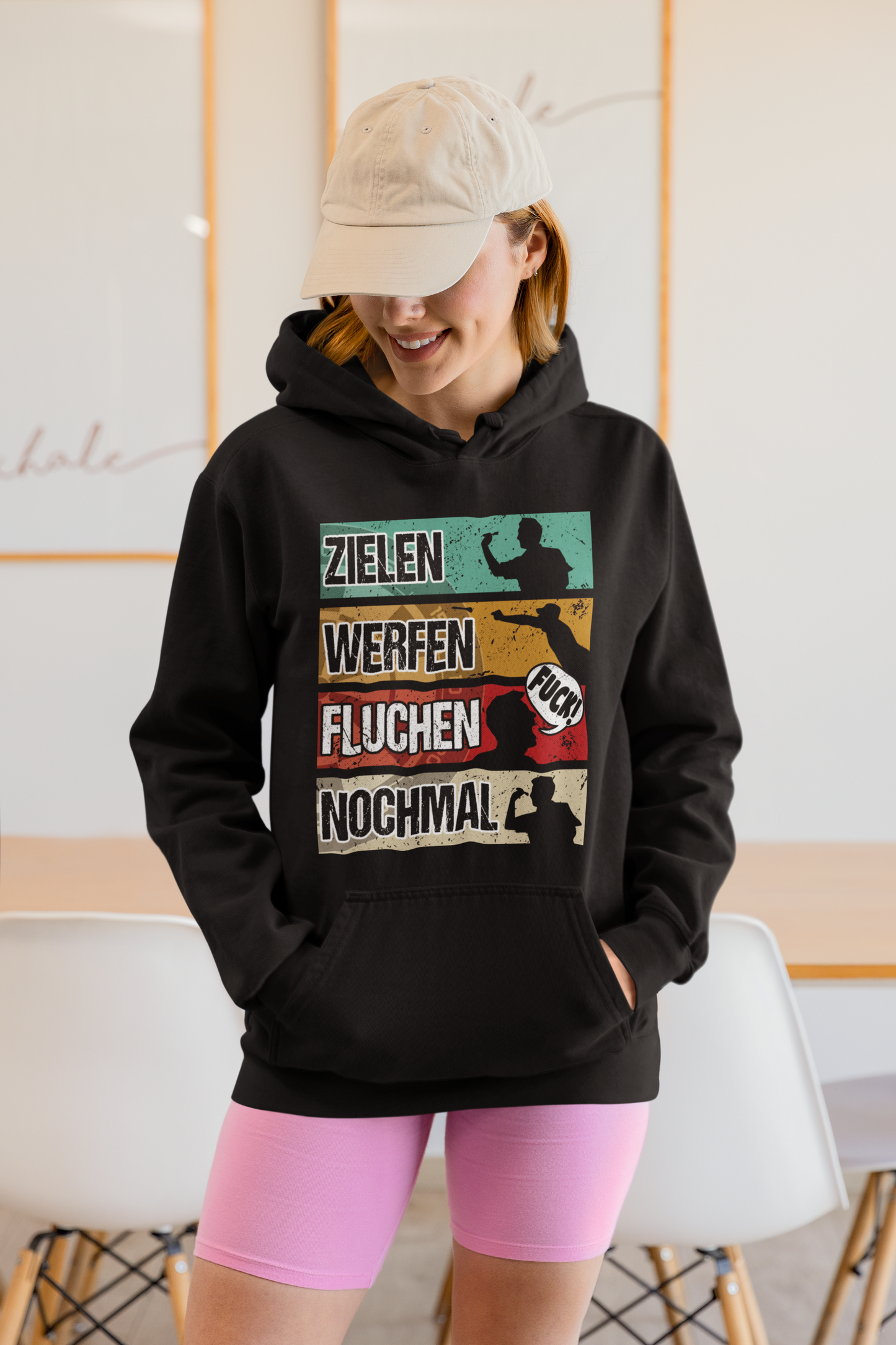 Zielen Werfen Fluchen Nochmal - Hoodie